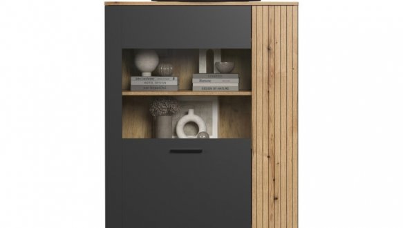 Витрина низкая 1D1W графит ESTEBAN 5