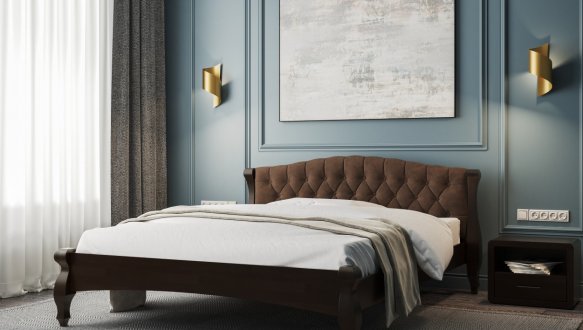 Кровать деревянная ArborDrev Корона Сосна / Бук 1