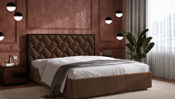 Ліжко м'яке двоспальне Arbordrev Ілюзія 2