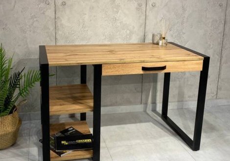 Стіл комп'ютерний LOFT Дуб Сонома / Чорний мат MebliRoMax