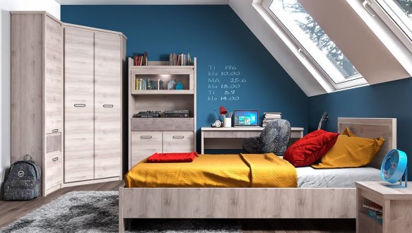 Модульная детская спальня Jazz/Джаз Mebelbos Каштан Найроби/Оникс