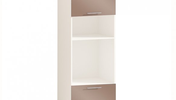 Шкаф П60.214.2Д В.4 под духовку и микроволновку Крашеный высокий глянец