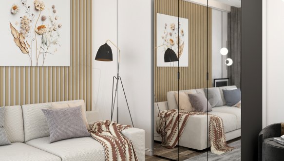 Шафа Дорос Гелар графіт 3 Дзеркала 117 см