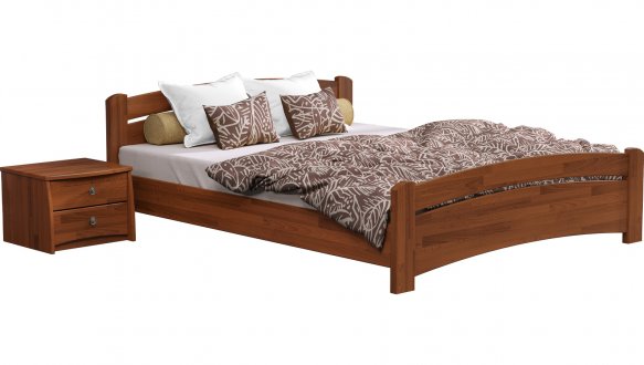 Ліжко дерев'яне Естелла Венеція / Серія Вега Щит / Масив Бук