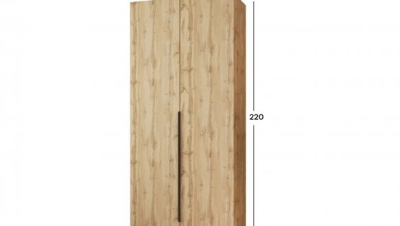 Шкаф Mebelstar Оскар двухдверный Дуб тахо 100 см 3