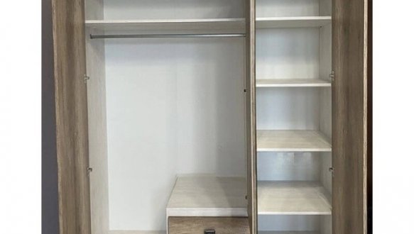 Шкаф SZF3D2S ВМК Украина Коен ІІ 3 дверный дуб корабельный 164 см 1