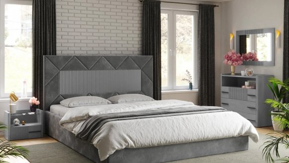 Ліжко м'яке двоспальне Arbordrev Модерн 3