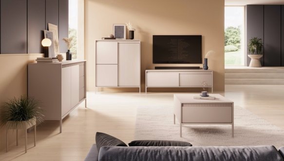 Тумба под ТВ Senso/Сенсо RTV153 Бежевый Perfect Home Ширина 153 см 4