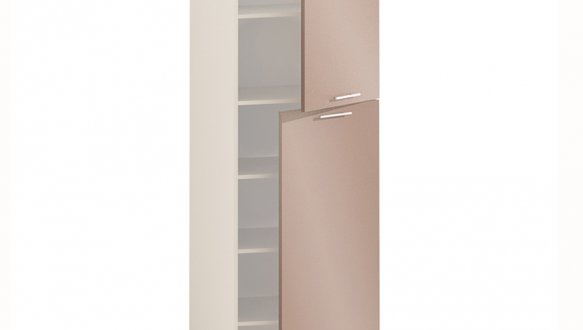 Шкаф П60.214.2Д В.5 для посуды с полками Крашеный высокий глянец