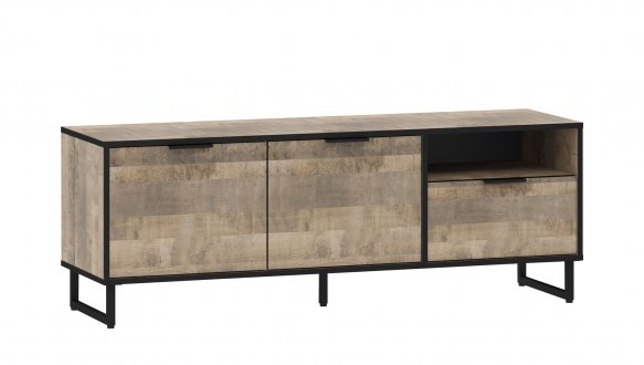 Тумба под ТВ Forte/Форте RTV140 Дуб гранж песочный Moreli Ширина 140 см