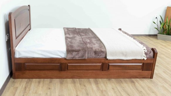 Ліжко дерев'яне Дрімка Едель з підйомним механізмом та нішею для білизни Бук 6