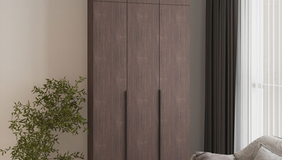 Шкаф Mebelstar Оскар трехдверный с антресолью и ящиками Дуб ристрето 120 см