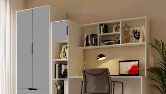 Шкаф Viorina Deko Teenager 2 дверный графит 5