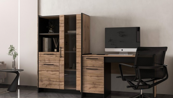 Витрина низкая 1D1W1S дуб вотан Amino