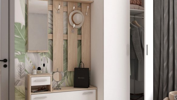 Передпокій Alice/Еліс та шафа Promo Дуб Сонома/Білий Дорос 2