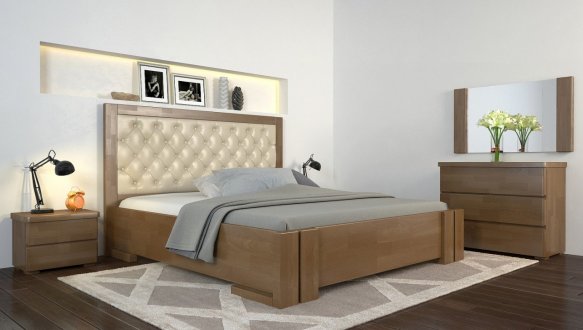 Кровать деревянная ArborDrev Амбер Сосна / Бук 13