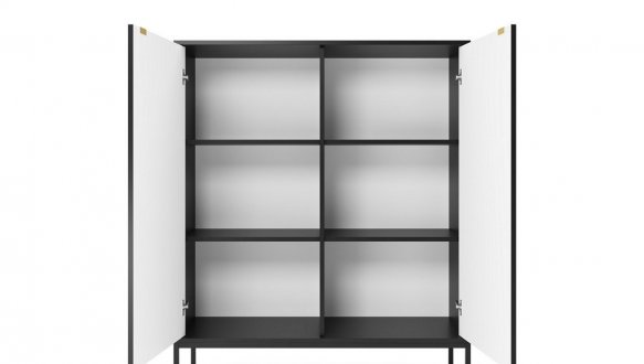 Комод Нова / Nova К104 высокий Черный/Черные ножки 2