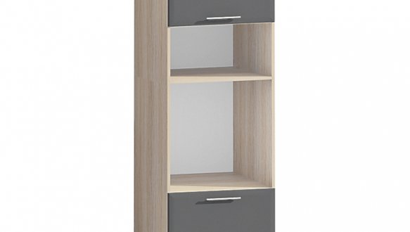 Шкаф П60.214.2Д В.4 под духовку и микроволновку Хай-тек цветная печать