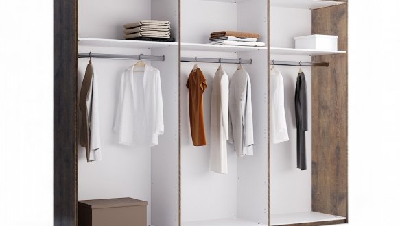 Шкаф 6дв с зеркалом Миромарк Квадро 6 дверный дуб барокко 272 см 0