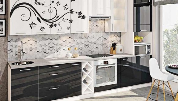 Модульна кухня Фарбований високий глянець з друком 10