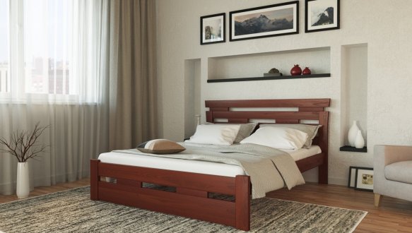 Ліжко дерев'яне Лев Зевс масив Бук 4