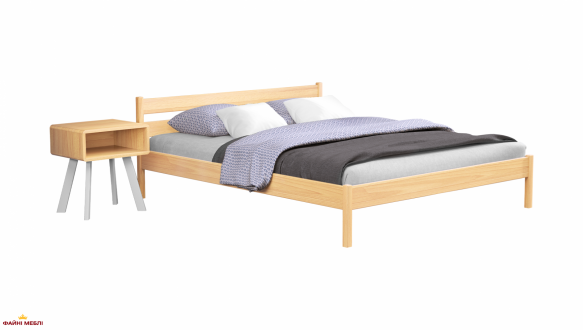 Ліжко двоспальне дерев'яне Естелла Нота Бене 160 см Масив бука 0