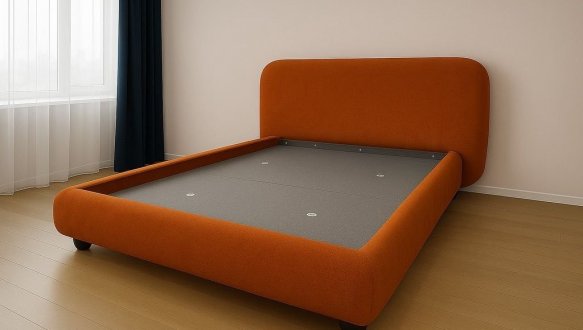 Кровать мягкая Городок меблі Виола с подъемным механизмом и нишей для белья 3