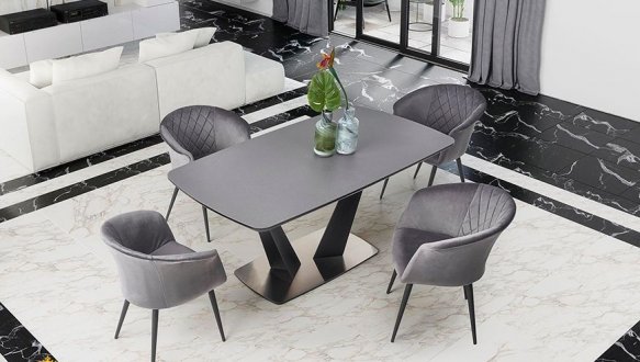 Стіл Fangor темно-сірий/чорний 8