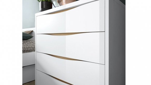 Модульная спальня Pori/Порі BRW Poland Белый глянец/Дуб польский 2