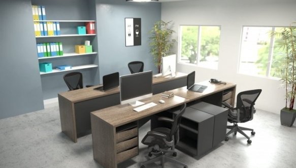 Комп'ютерний стіл Connect 3 Інтарсіо Правий/Лівий Дуб Сонома Трюфель/Антрацит 159 см 2