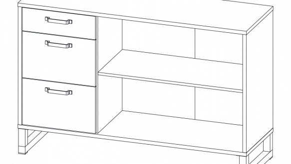 Комод 2Д/3Ш Бари 2