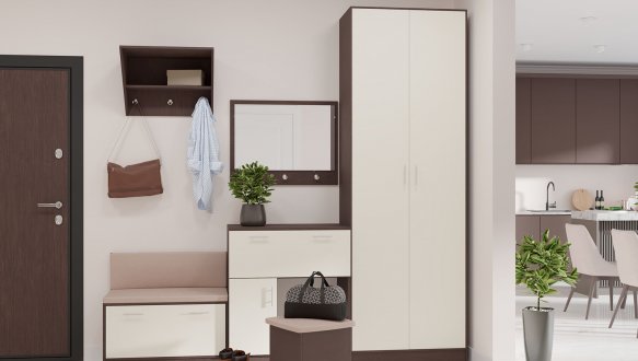 Модульний передпокій Київський Стандарт МВ-3 Венге / Ваніль