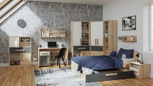 Шафа кутова Сокме Айго 2 дверна бук пісочний 82 см 3