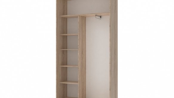 Шкаф-купе с зеркалом Дорос Сити Лайт дуб сонома 2 дверный 120 см 0