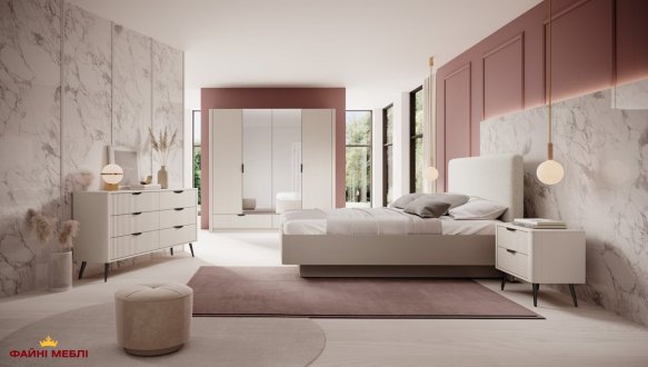 Шкаф 4D2S/213 Perfect Home Lante 4 дверный Беж/Черные ручки 213 см 3