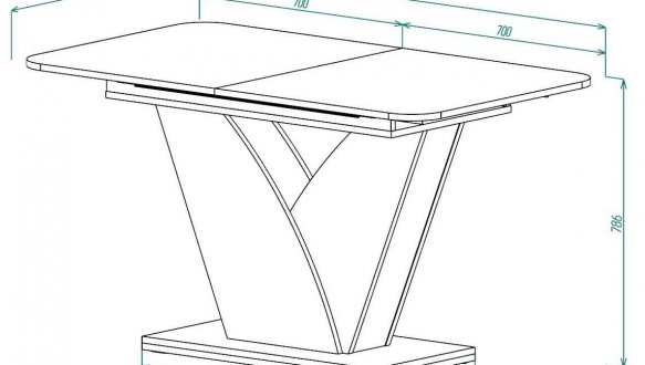 Стіл Volt Інтарсіо Дуб Крафт Табако/Мигдаль Розкладний 140/180 см 18