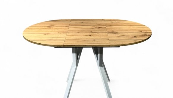 Стіл круглий розкладний Lite Slide / Лайт слайд MebliRoMax D900 ЛДСП 18 мм 4