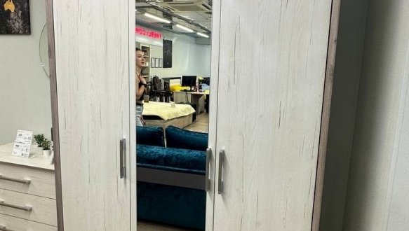 Шафа 3Д Сокме Сара 3 дверна піно 136 см 7