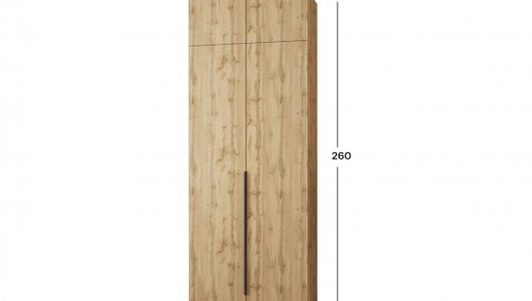 Шкаф Mebelstar Оскар двухдверный с антресолью Дуб тахо 100 см 3