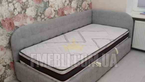 Ліжко м'яке Городок Флора з підйомним механізмом 0