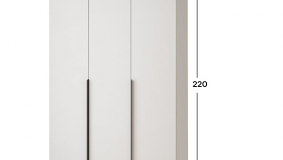 Шкаф Mebelstar Оскар трехдверный с ящиками Белый снег 120 см 0