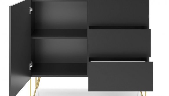 Комод Гармоні / Harmony KSZ97 Чорний / Чорний мармур роял 0