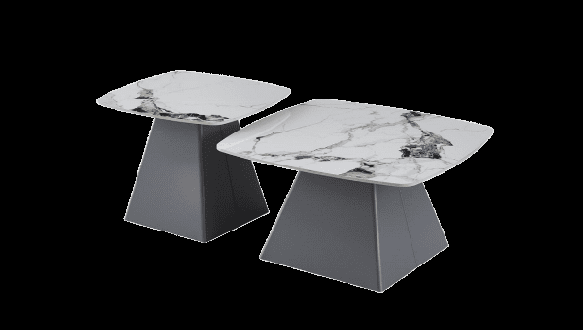 Журнальні столики (d80х42 + d60х51) Danton PP White Glossy 0