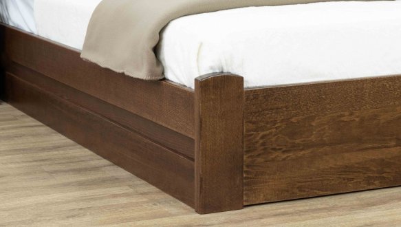 Ліжко дерев'яне низьке узніжжя Дрімка Геракл з підйомним механізмом та нішею для білизни Бук 3