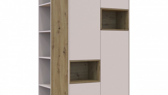Шкаф для одежды с нишей и пеналом Дорос Дейл кашемир (инверсия) 2 дверный 143,2 см 0