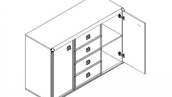 Комод JKOM 2D4S/130 Монтана Каньйон 3