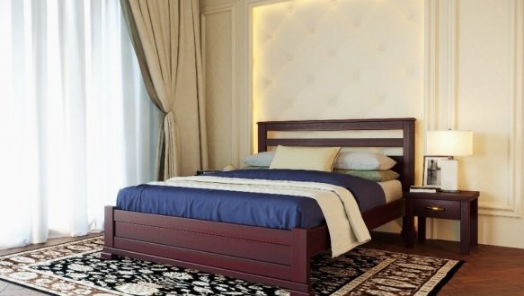 Кровать деревянная Лев Лорд массив Бук 5