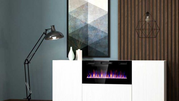 Комод 180 EF Pafos з електрокаміном 0