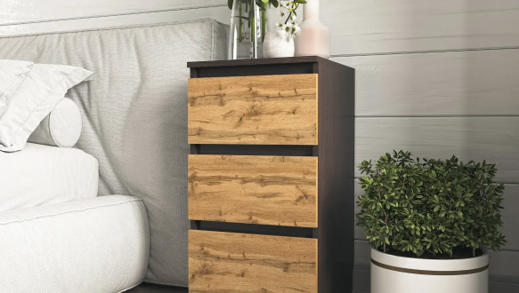 Тумба прикроватная Moreli T216 Венге тёмный/Дуб Аппалачи
