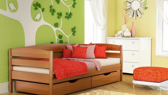 Ліжко дитяче Масив бука Естелла Нота Плюс 2